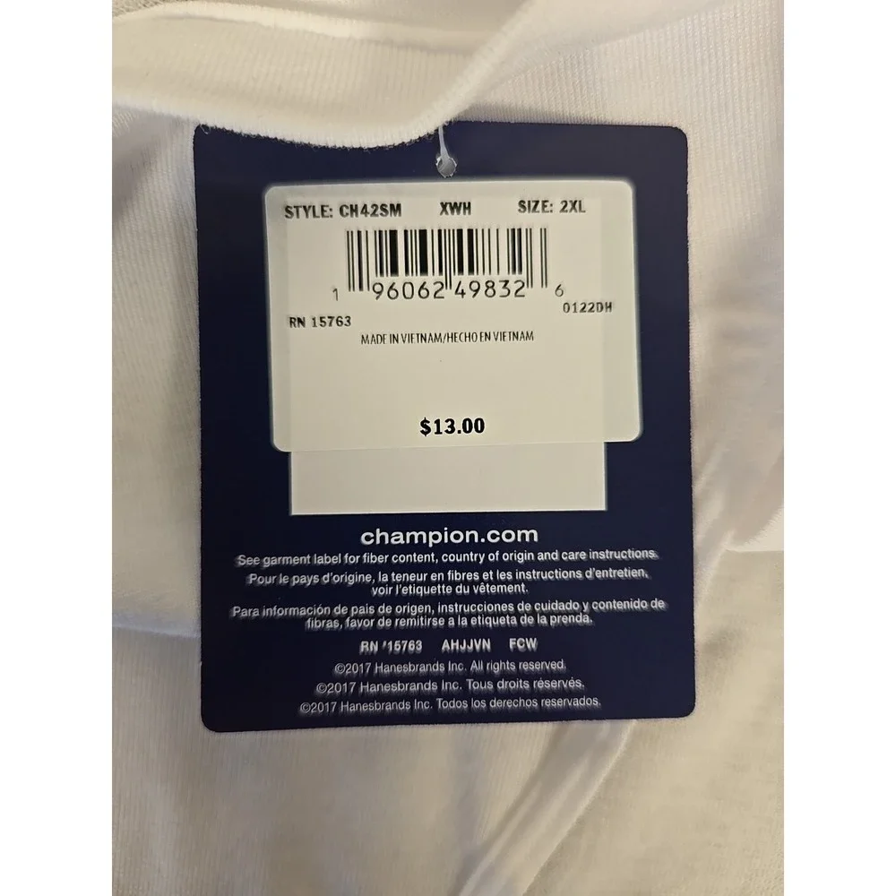 Champion Hi Cut Brief 2X Underwear Panties Sexy White Authentic Athleticwear NEW